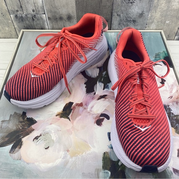 Hoka One One Rincon 2 Running Shoes Fiesta Turkish White Size 10 - Picture 3 of 13